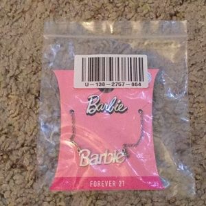 FOREVER 21 BARBIE SIGNATURE SILVER NECKLACE, NWT